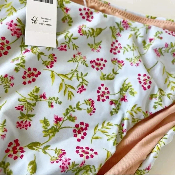 J Crew Curved waist cheeky bikini bottom in cloud meadow floral Size XXL NWT - Picture 6 of 7